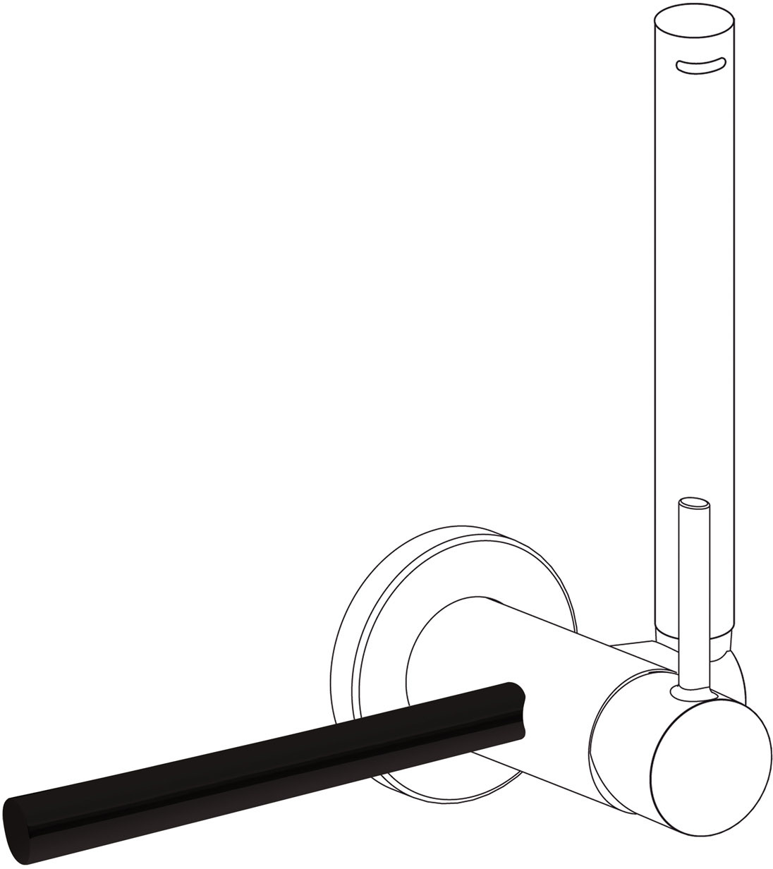 Аксессуар для полотенцесушителя для смесителя унитаза с душем-03412401NM TRES