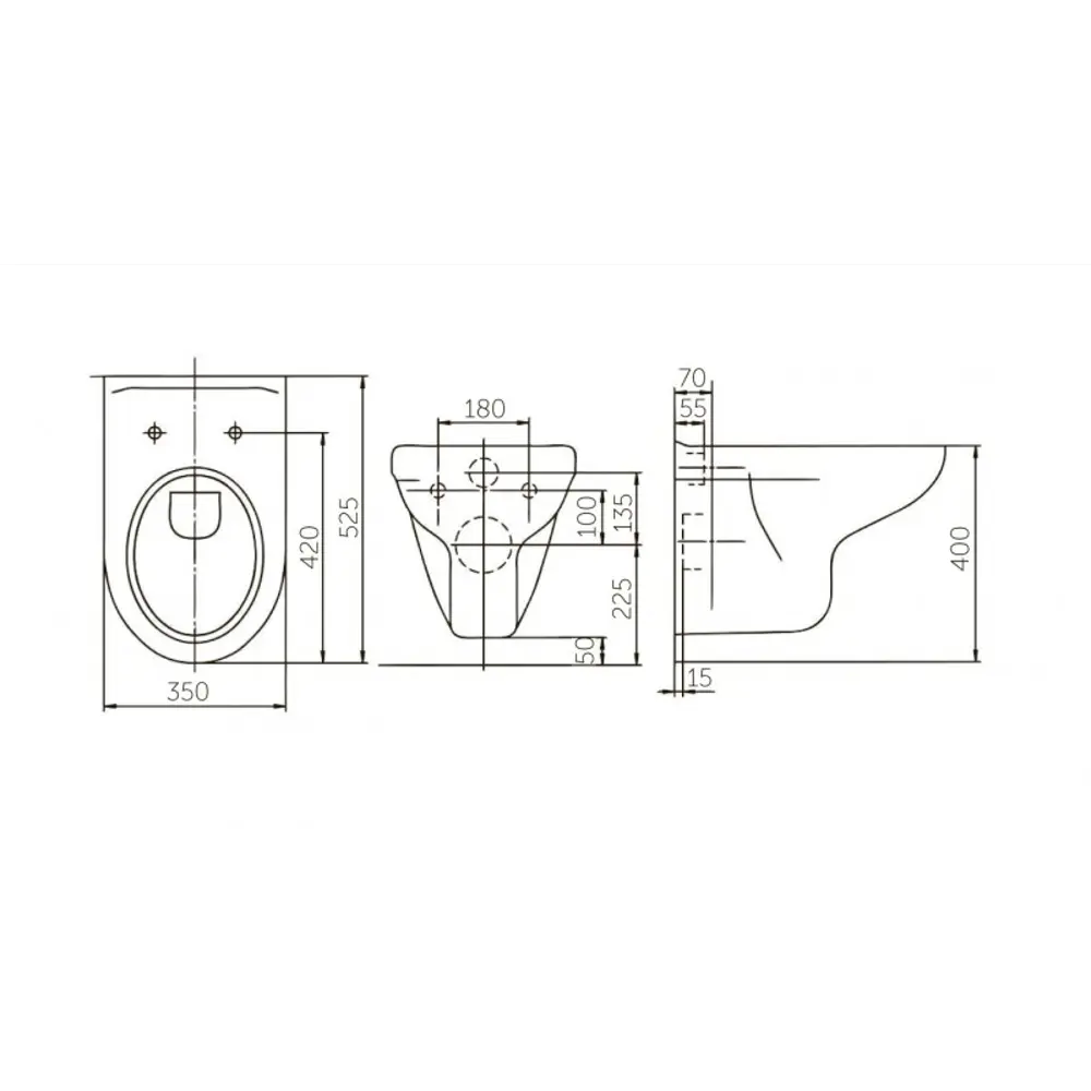 Унитаз подвесной Элеганс Люкс ROSA Без серии STLM-2210307 - Вид №9