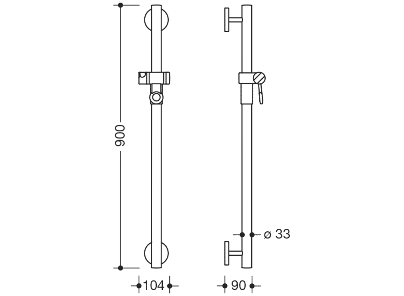 950.33.11090 держатель для душа HEWI Greifen  - Вид №1