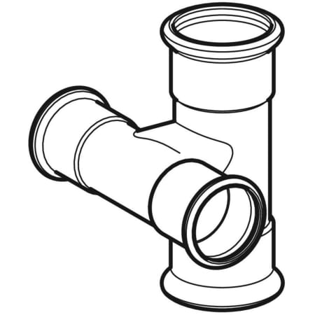 61506 Крестовина двухплоскостная Geberit Mapress из меди, редукционная, с уступом Geberit  - Вид №1