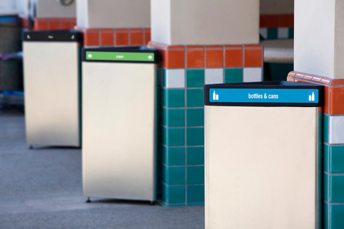 FSRT184 Триада мусор и контейнер для вторичной переработки  Forms-surfaces  - Вид №2