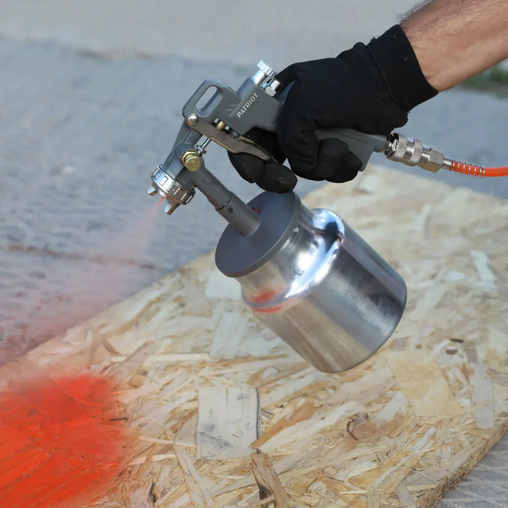 Краскораспылитель пневматический Patriot LV 162B LVLP нижний стальной бак 200 л/мин 1 л STLM-2019164 - Вид №9