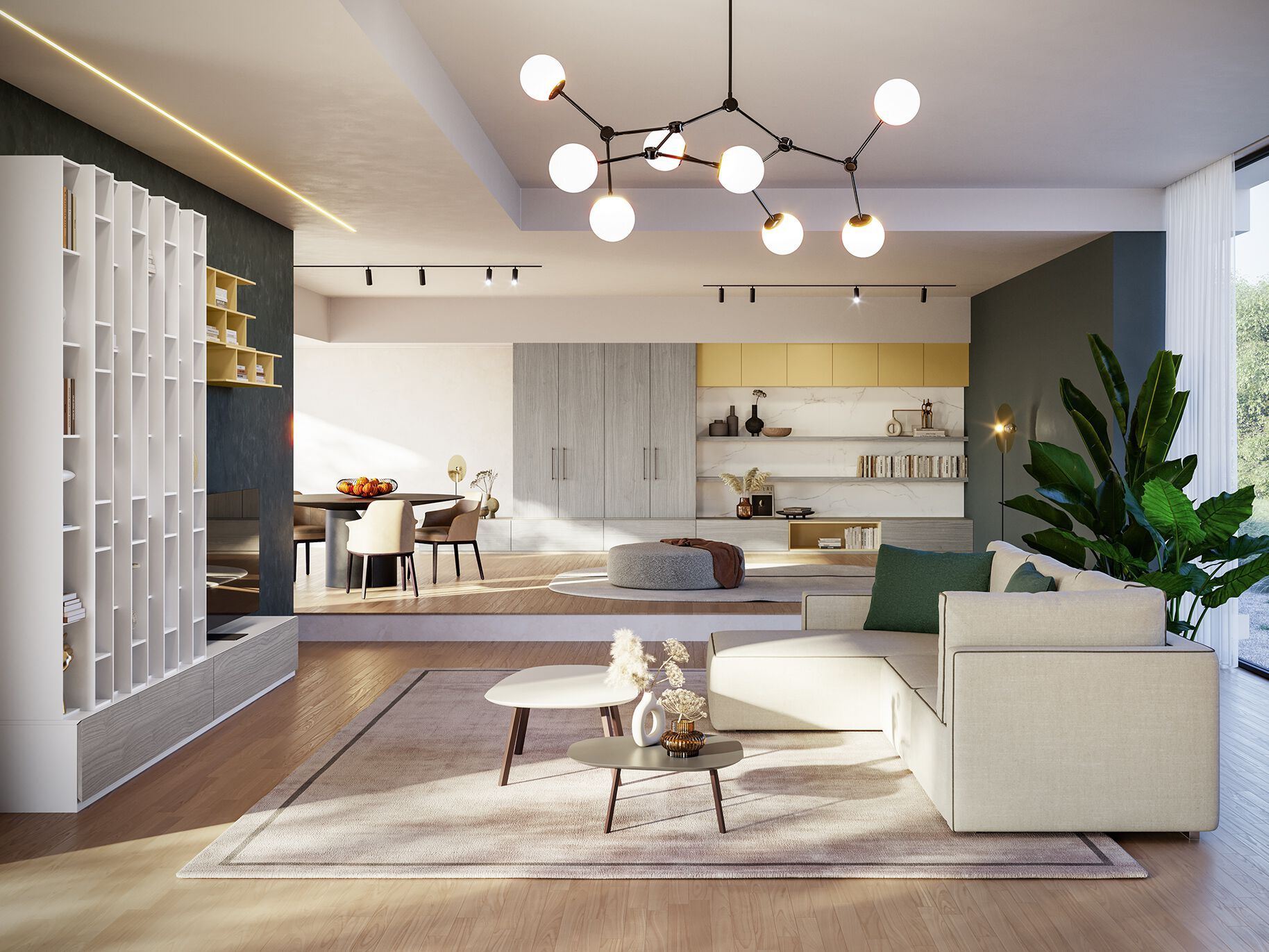 Оборудованная стена / книжный шкаф Giessegi день за днем ARCH-00008578 - Вид №2