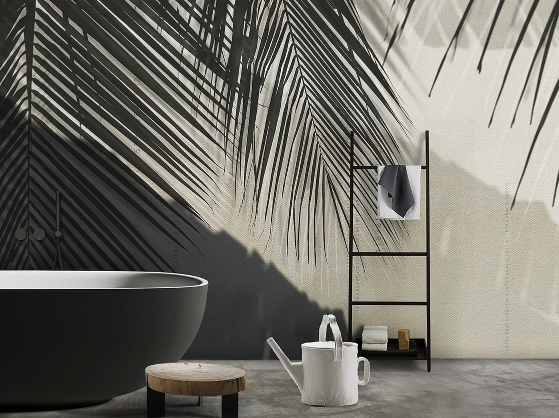 Виниловые или стекловолоконные обои N.O.W. Edizioni CONCRETE PALM SHADOW ARCH-00136882