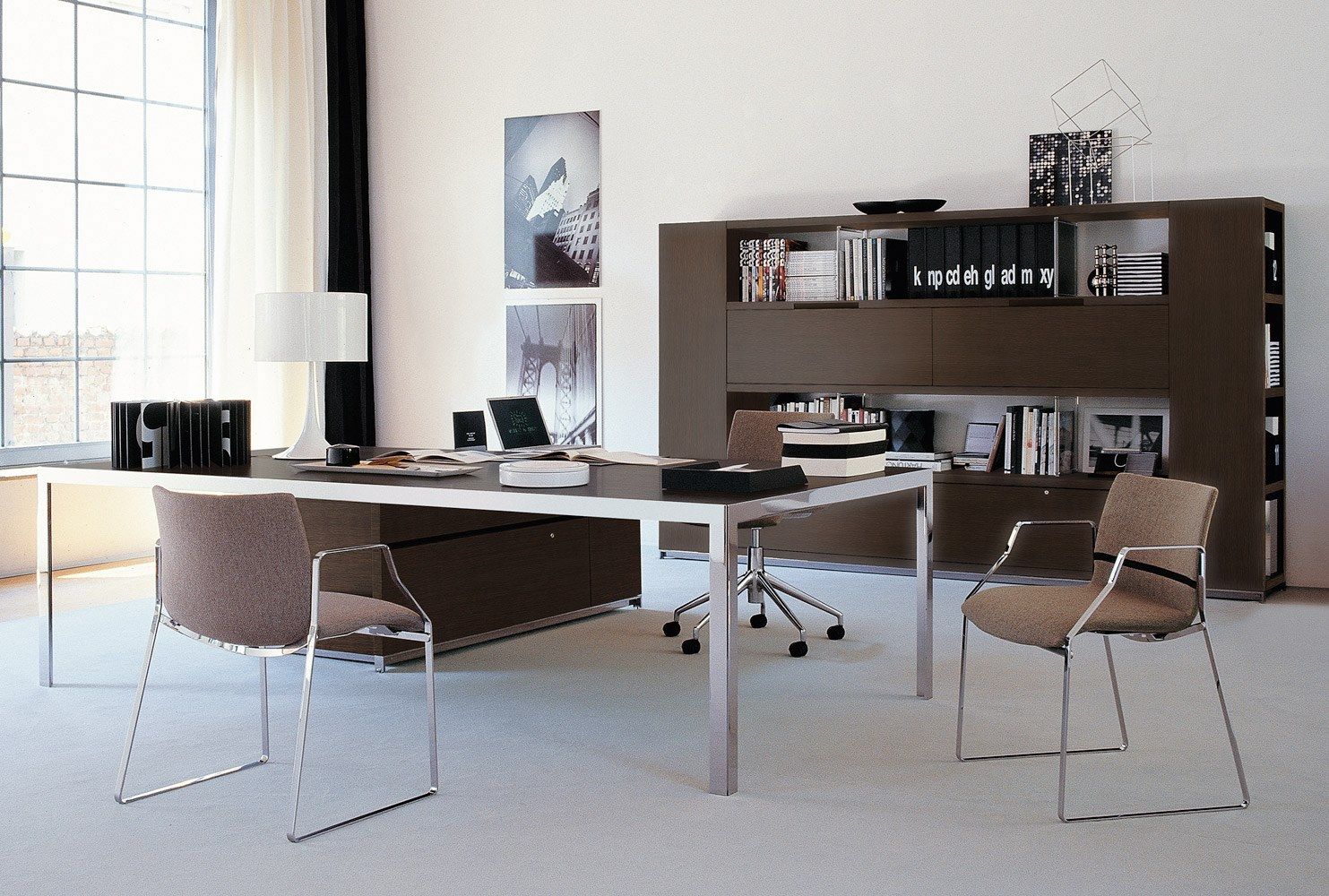 Круглый стол из стали и дерева B&B Italia Project AC Executive ARCH-00070639 - Вид №13