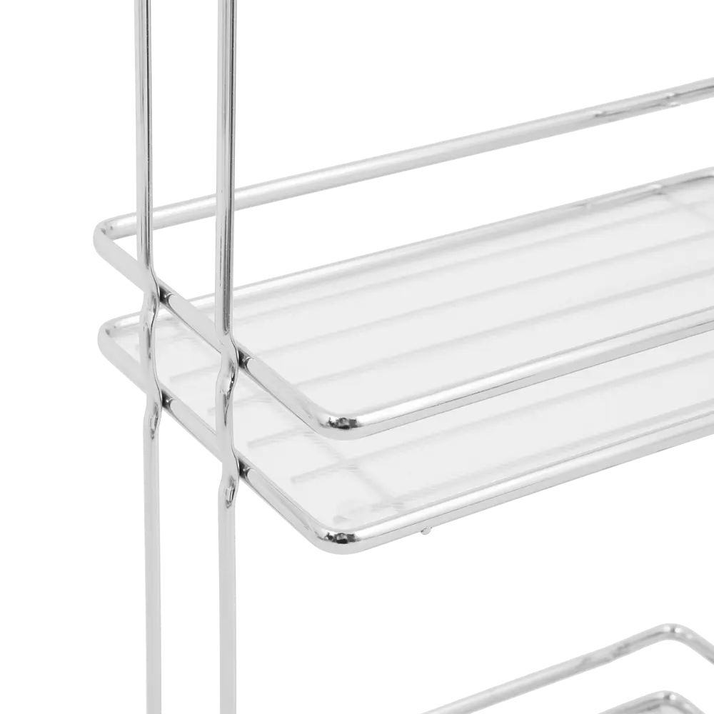 Полка для ванной прямоугольная Swensa четырехъярусная 29.1 см цвет хром SWR STLM-2056380 - Вид №2