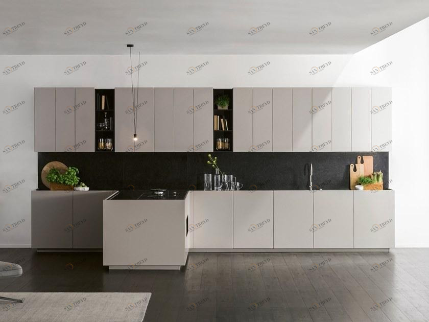 TM Italia Cucine Кухня с полуостровом и колоннами D90+ sun-id-1488004