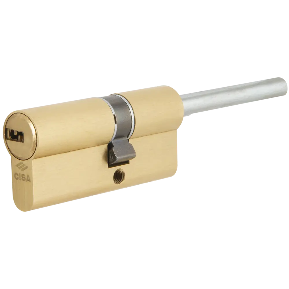 Цилиндр Cisa Astral ОА317-12.00, 35x10x25 мм, ключ/шток, цвет латунь, без вертушки STLM-2047601