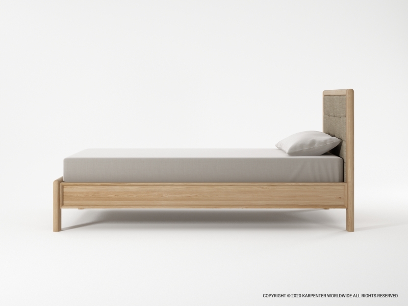 596_1257 Кровать односпальная без ящика с тканью h Karpenter Circa17 - Вид №2