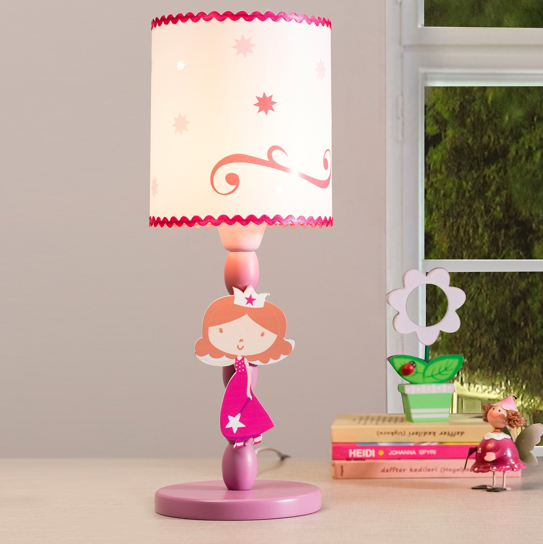 Настольная лампа детская розовая Lady CILEK PRINCESS 00-3832409 Розовый Santreyd - Вид №2