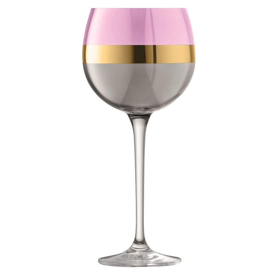 Набор из 2 круглых бокалов Bangle 525 мл розовый LSA International G133819195 - Вид №2