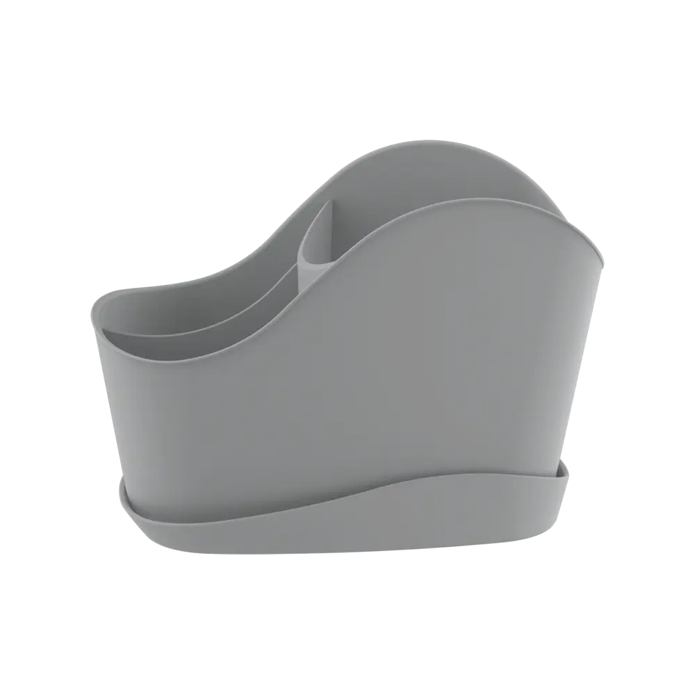 Подставка для приборов Teo 12.6x13.7x20.3 см пластик цвет серый Santreyd STLM-2101418 - Вид №1