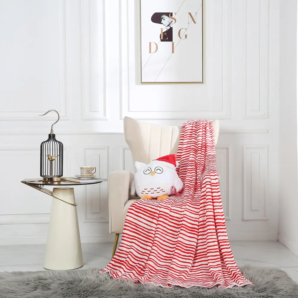 Подушка с пледом Сова 130x180 см велсофт цвет белый Santreyd Сова нг STLM-2040441 - Вид №3