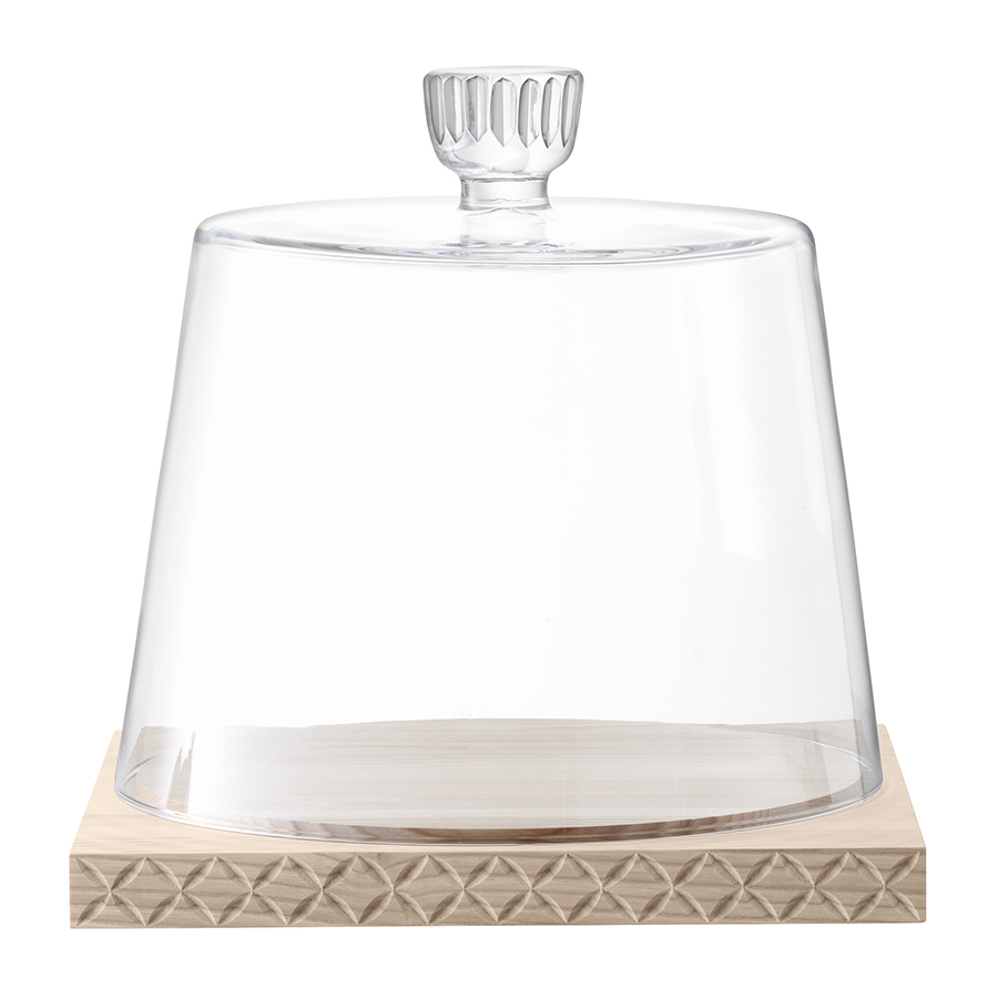 G1411-28-194 Блюдо из ясеня с крышкой tatra h27, d28.5 см LSA International 