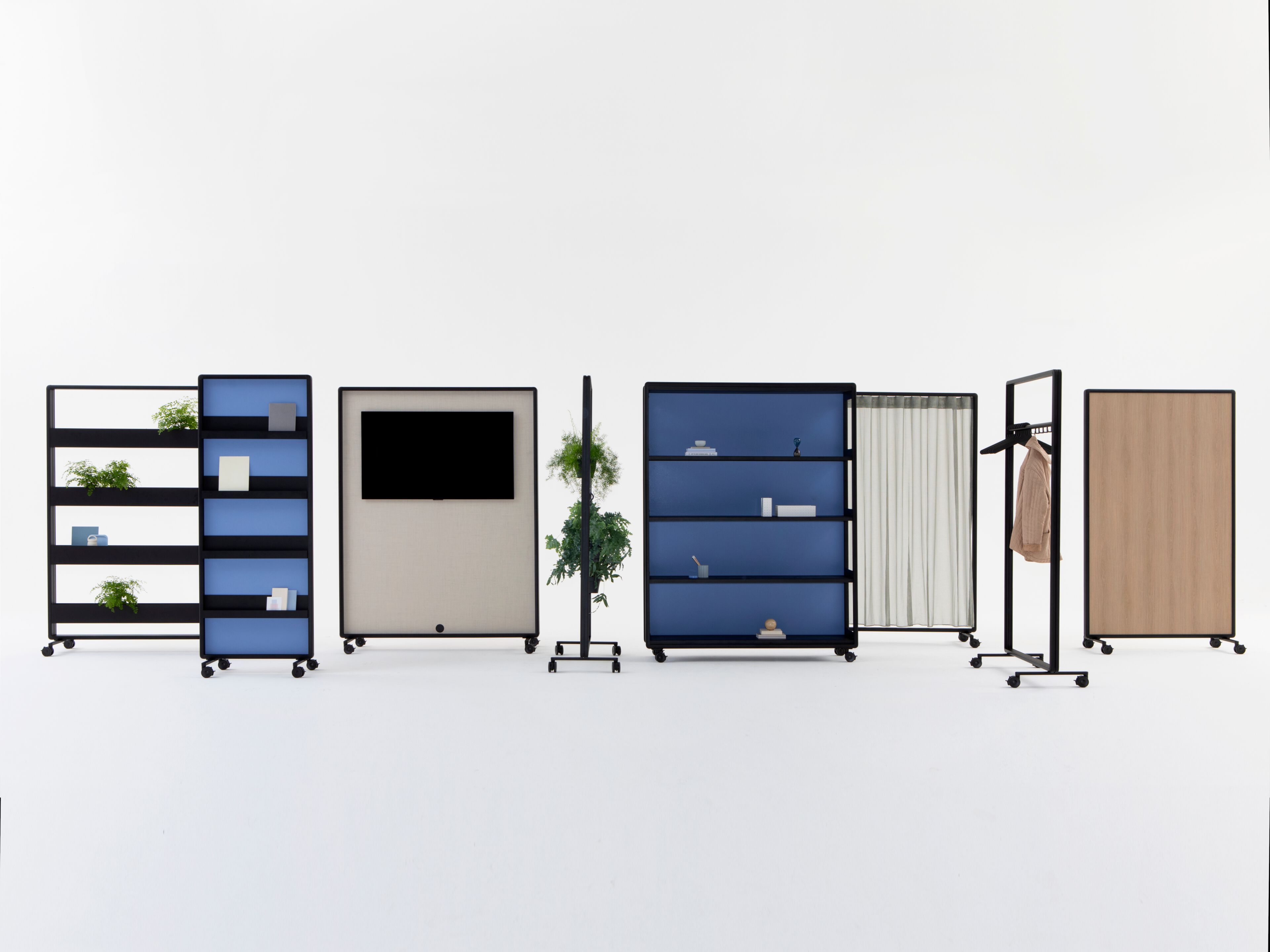 Мобильный звукопоглощающий офисный перегородка из ткани на колесах Cascando патио ARCH-00118831