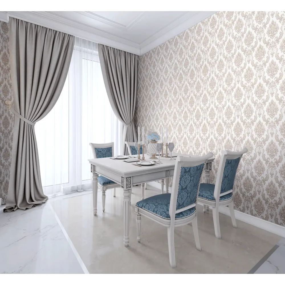 Обои флизелиновые Артекс Симона светло-бежевые 1.06 м 10577-02 STLM-2126792 - Вид №3