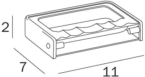 Настенная стеклянная пепельница Hotellerie A05300 Santreyd - Вид №1