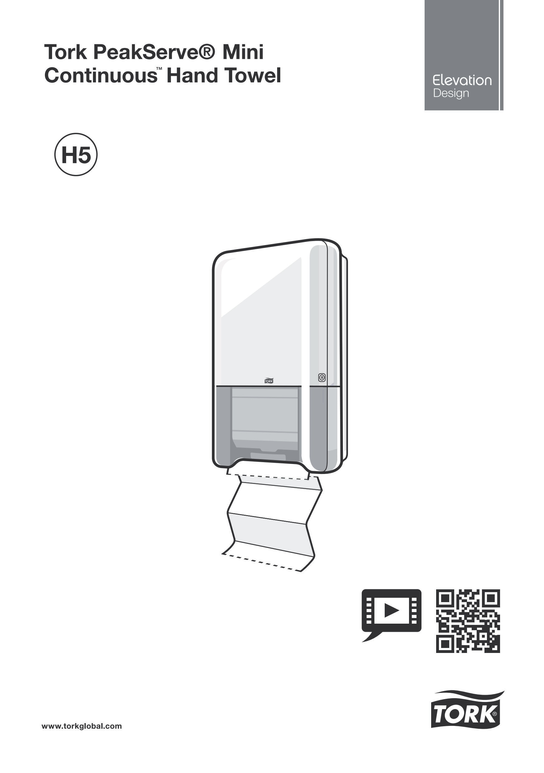 55255000 Мини-диспенсер для полотенец для рук Peakserve®, белый Tork  - Вид №5