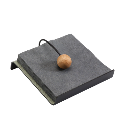 983640 HIPPO olive green салфетница 18х19см;LIND DNA 