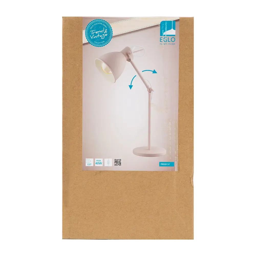 Настольная лампа Eglo «Priddy-P» 1хЕ27х60 Вт цвет абрикосовый STLM-2168620 - Вид №6