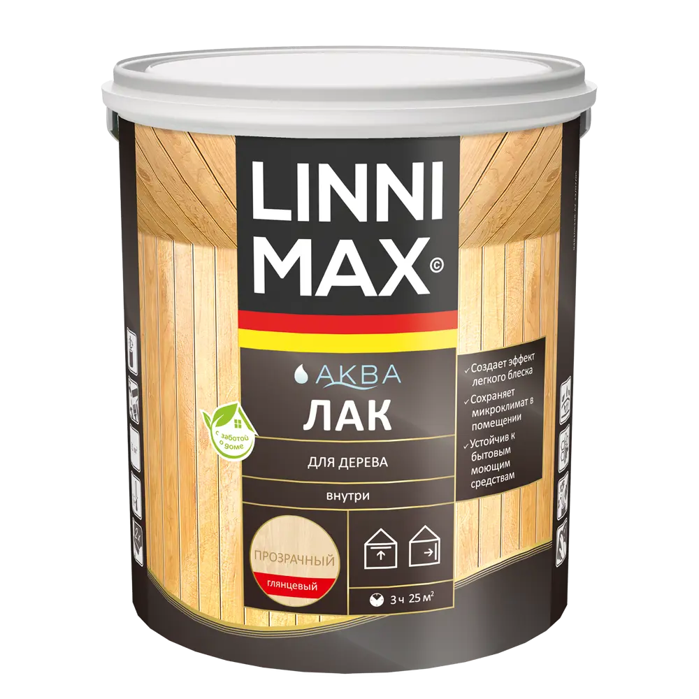LINNIMAX Акриловый лак для дерева — глянцевая защита 2,5 л 89349640 STLM-0857031 - Вид №1