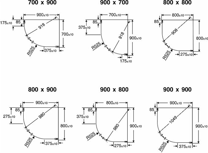 500.946.00.5 IDO Showerama 10-4 душевая стенка для круглого углового душа, IDO Showerama 10-4, матовые профили / прозрачное стекло, 900x900 мм  - Вид №4