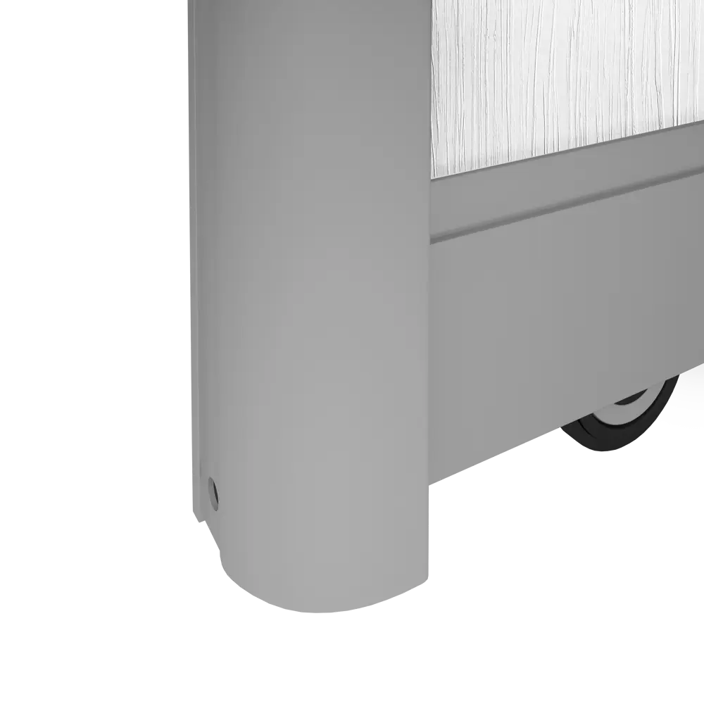 Дверь-купе KONSENSA 244.5x80.4 см МДФ цвет белый профиль матовое  серебро STLM-2006391 - Вид №3