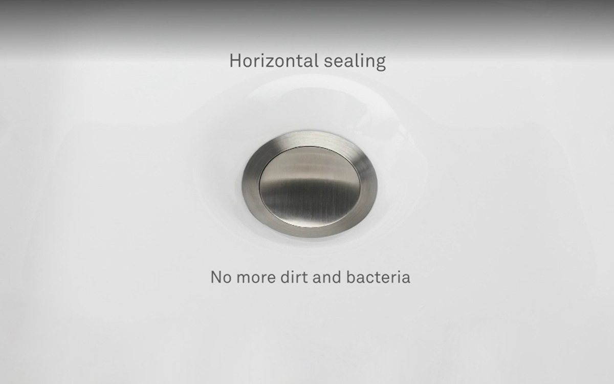 QA1250MP3 Слив Hygiene+ фиксированный-открытый - имитация латуниd line Qtoo  - Вид №1