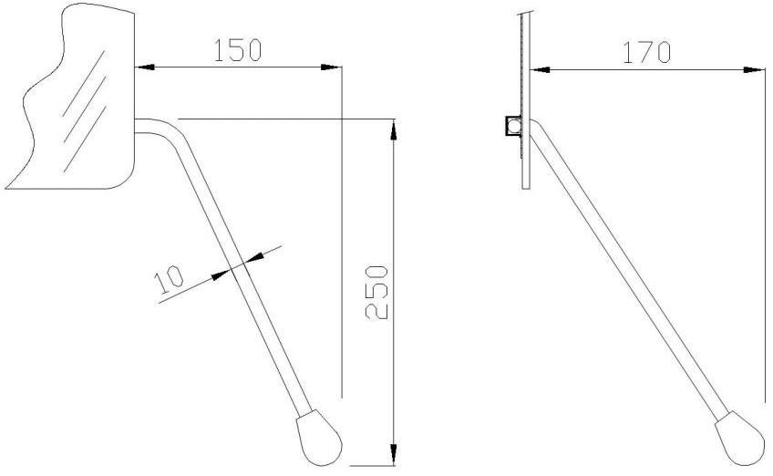 Ponte Giulio Рычаг наклона зеркала Standard B41dbs04 - Вид №1