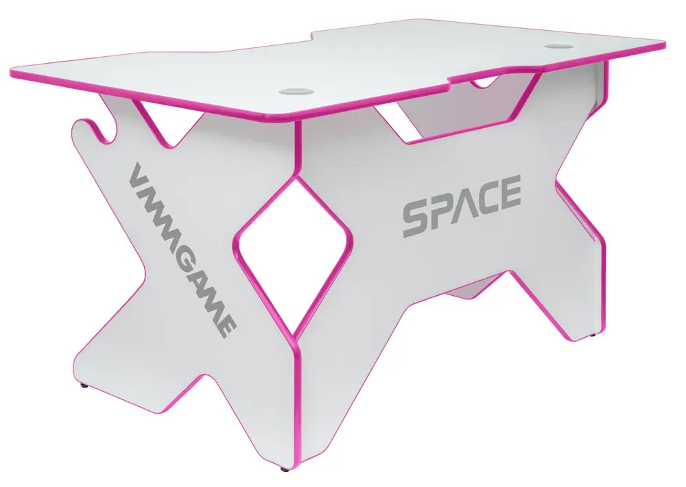 91147587 Компьютерный стол Vmmgame Space 140x77x80 см ЛДСП цвет белый/розовый STLM-0500643