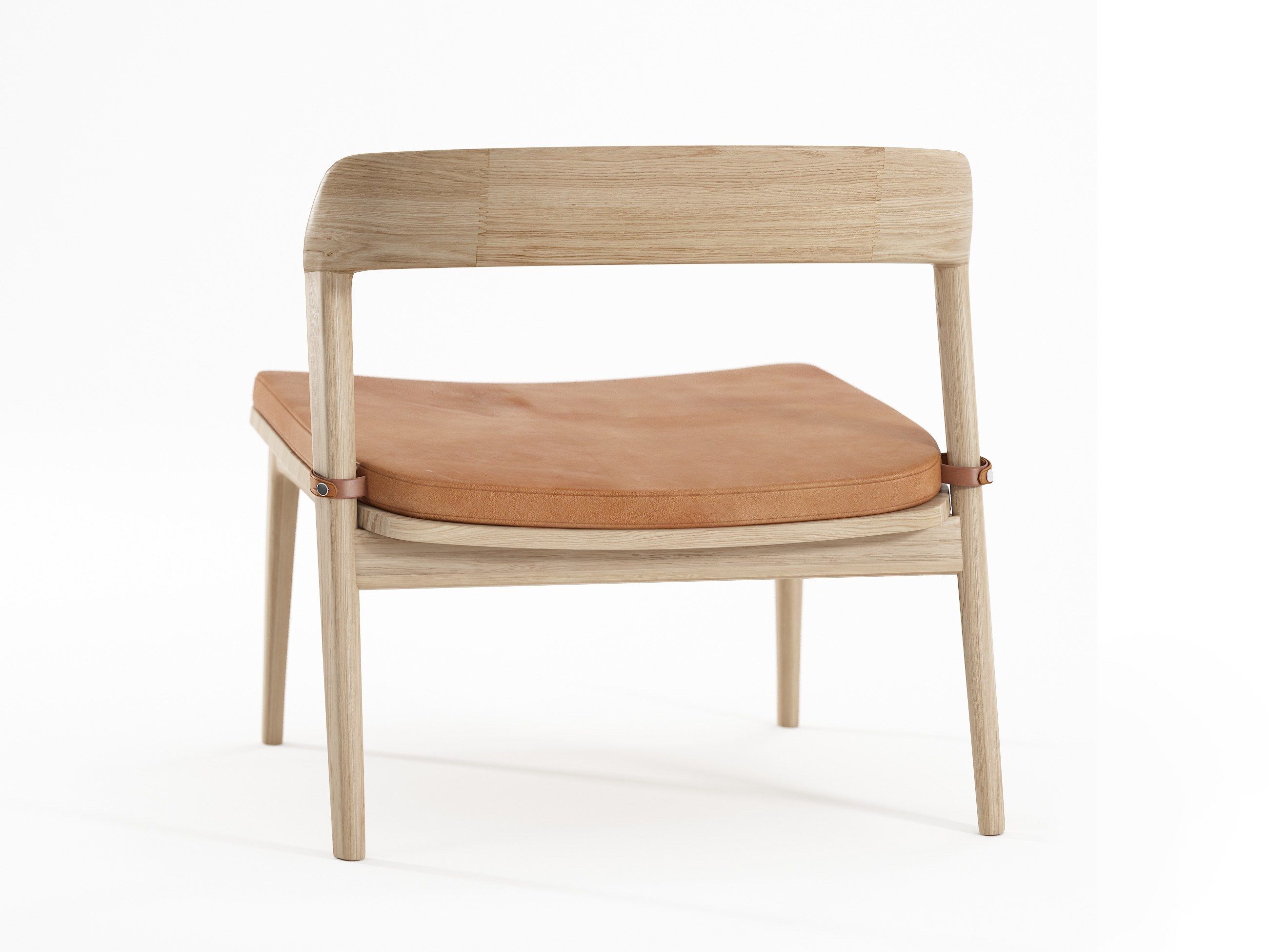 Кресло из массива дерева с мягким сиденьем KARPENTER Grasshopper ARCH-00069382 - Вид №1