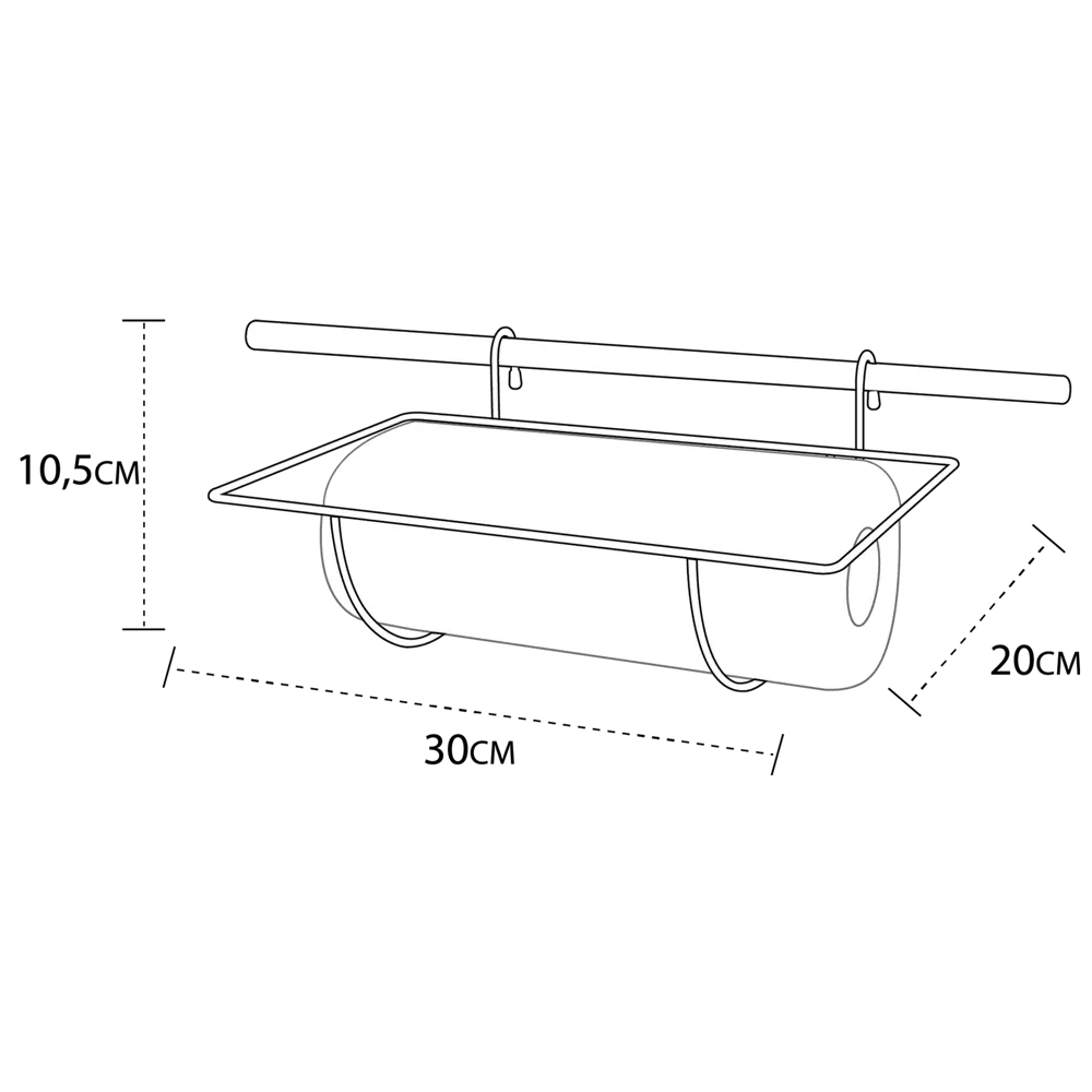 Полка для бумажного полотенца Delinia 30x20x10.5 см сталь цвет бронза STLM-2116433 - Вид №5