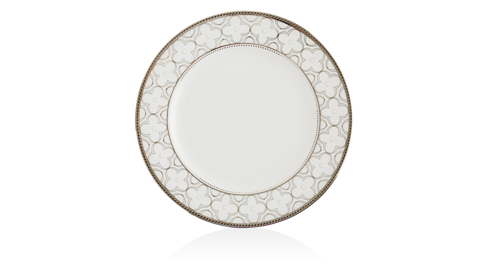 10649431 Noritake Сервиз чайный Noritake Трефолио, платиновый кант на 6 персон 21 предмет, фарфор Фарфор костяной  - Вид №4