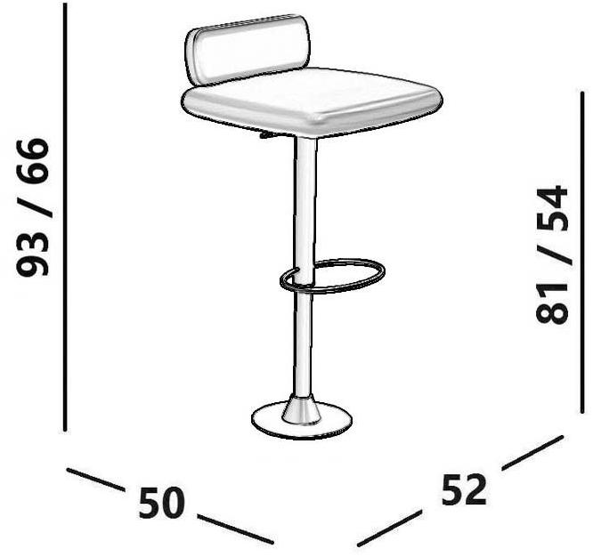 Luxy Стул на жердочке, обитый тканью, со спинкой Cluster Cl12 - Вид №6