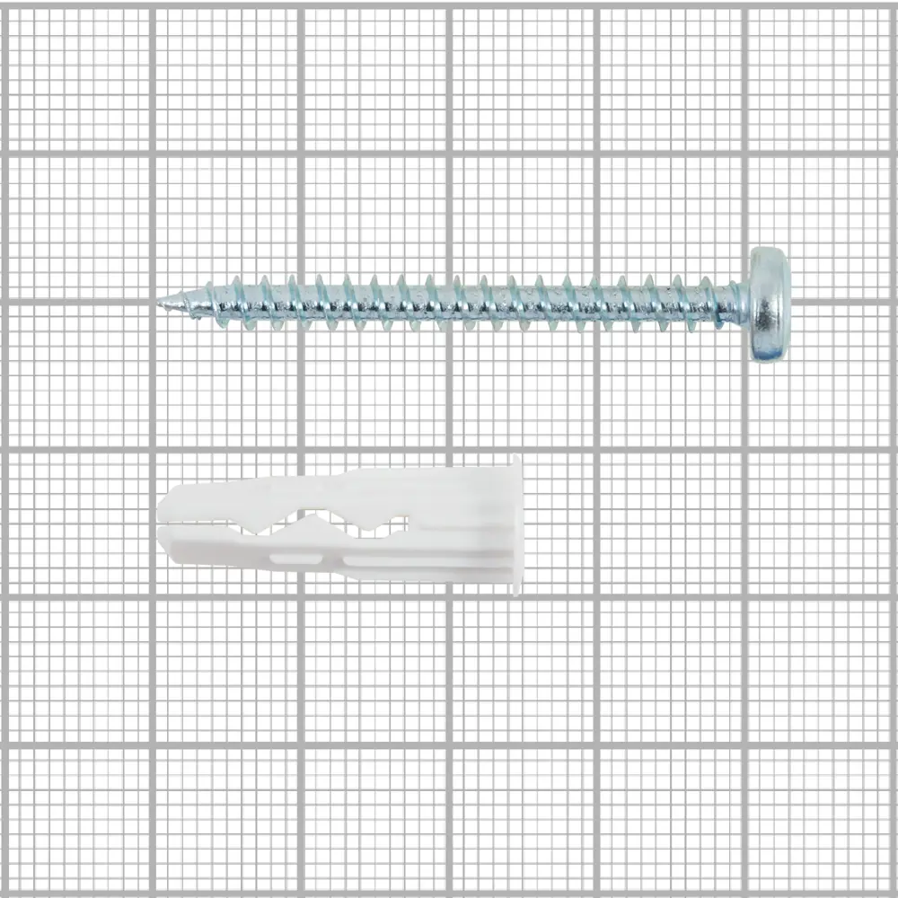Дюбель-шуруп для всех типов стен Plug 4x40 мм нейлон цвет белый 30 шт ЕВРОПАРТНЕР STLM-2038119 - Вид №5