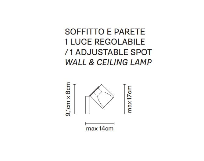 Регулируемый потолочный прожектор Fabbian Cubetto ARCH-00148702 - Вид №1