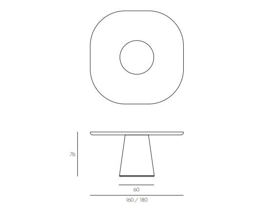 Квадратный стол из шпона Olivieri MR. BIG ARCH-00035658 - Вид №3