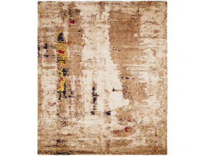 Прямоугольный ковер ручной работы из шерсти и шелка