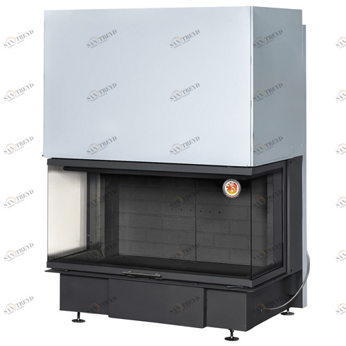 Каминная топка Экокамин Дельта 1200B принт с черным шамотом 6491