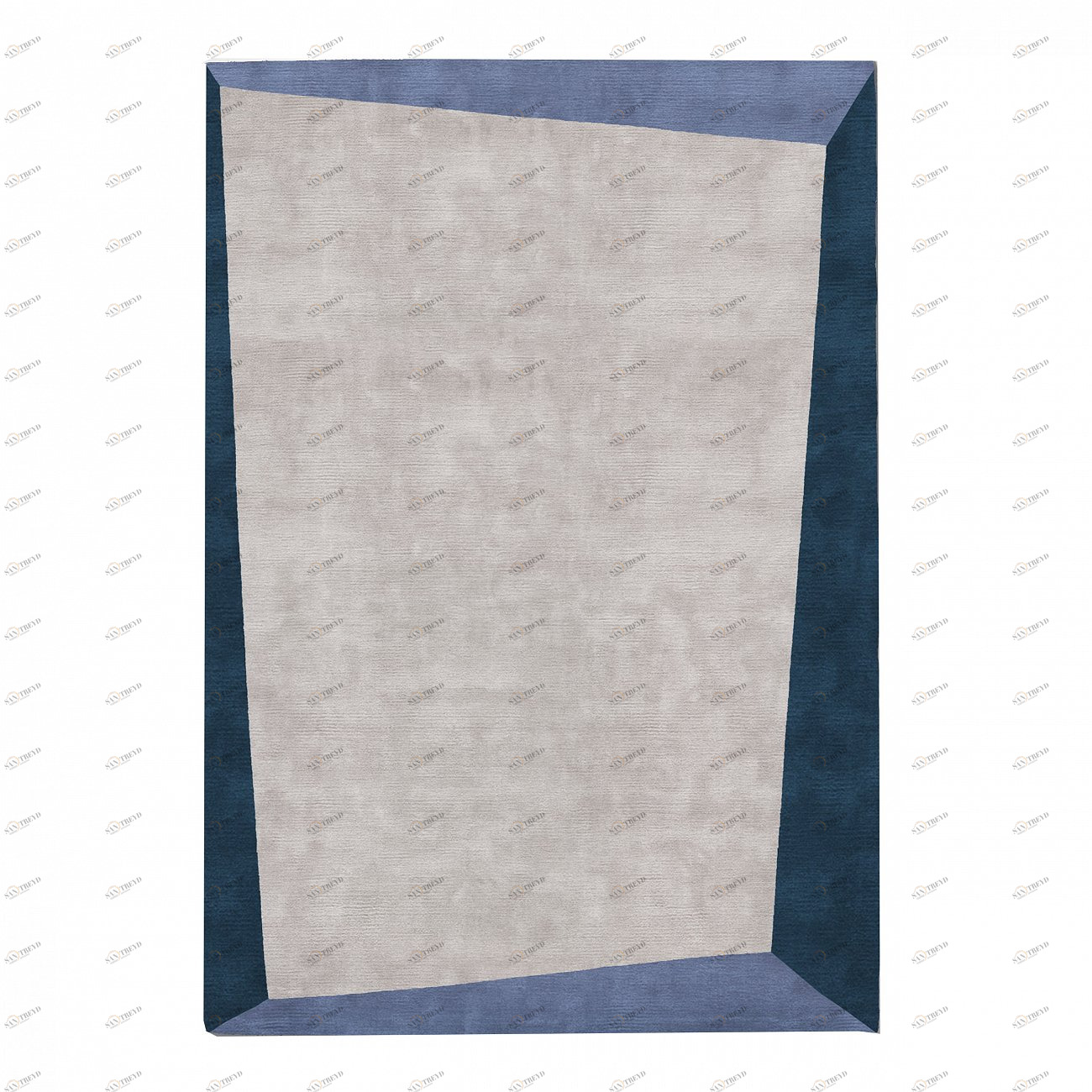 Ковер Dipped Frame Blue 150x220 серо-синий RUGBERRY ДИЗАЙНЕРСКИЕ, DIPPED FRAME 326046 Серый;синий 