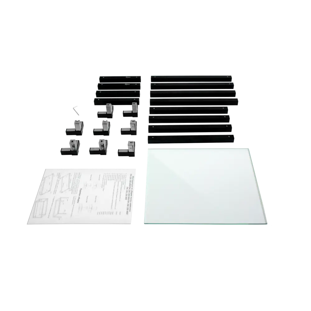 Полка-каркас для кухни 22х35х40 см, алюминий/стекло DELINIA STLM-2150604 - Вид №3