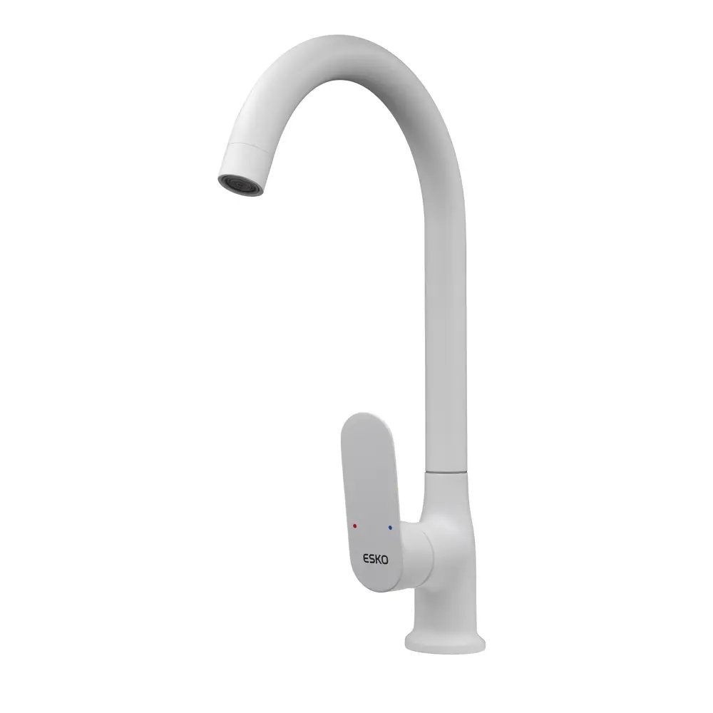 Смеситель кухонный Esko Annecy AN 519W высота 33.4 см цвет белый AN519W STLM-2141888 - Вид №3
