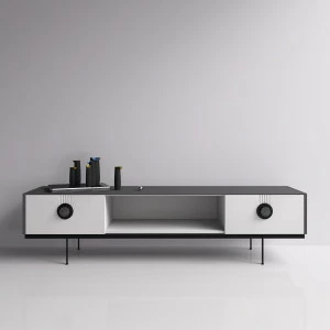 Тумба под телевизор бело-серая Lago BRAGIN DESIGN LIVING 00-3974648 Белый;серый