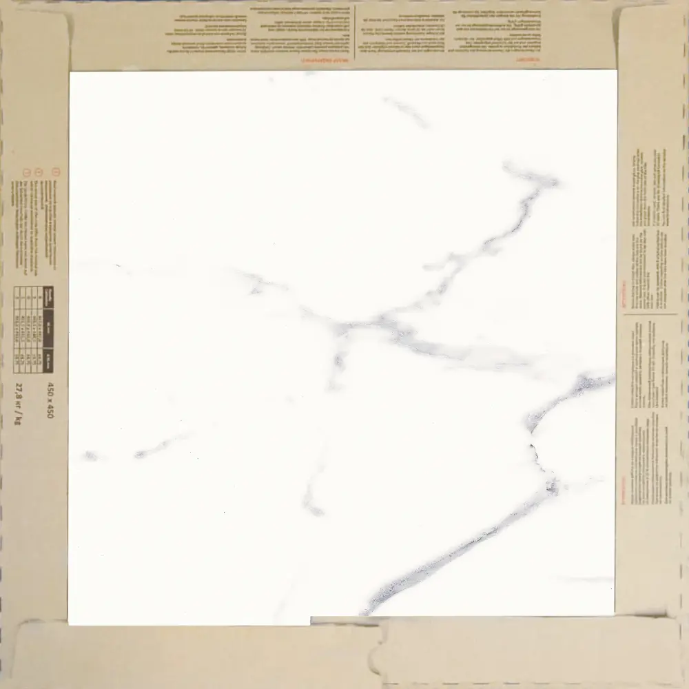 LB CERAMICS Керамогранит Бьянка Каррара 45×45 см матовый белый 85942009 STLM-0066045 - Вид №7