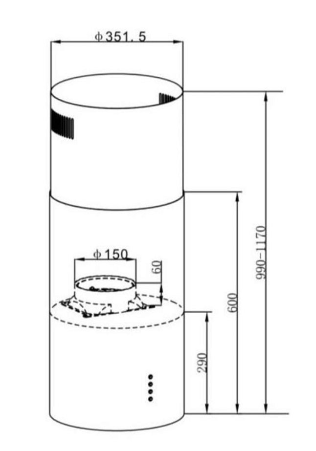9039431 Вытяжка островная HOMSair ART 1050IS 35 белый STDN-0098289 - Вид №12