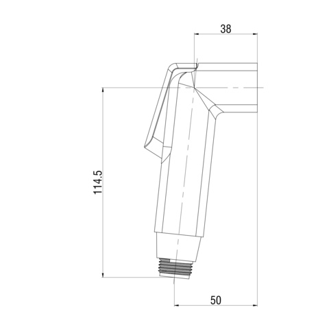 Orange OneLife OL01cr Гигиенический набор: гигиенический душ, держатель, шланг, цвет: хром Хром sun-id-1517241 - Вид №2
