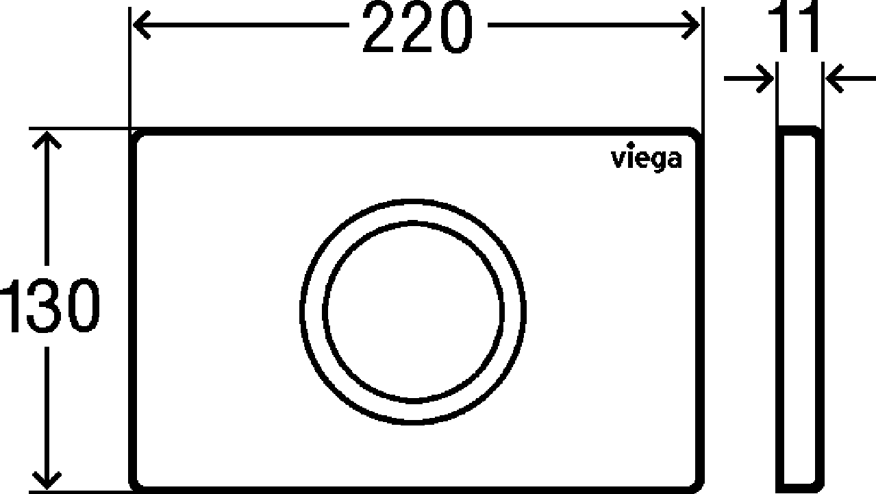 Системная техника  Панели смыва/принадлежности VIEGA 774 370 Модель 8635.1 Santreyd  - Вид №3