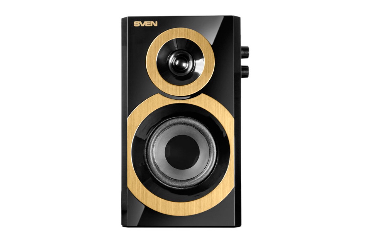 SV-0120619GD sps-619 gold, чёрный, акустическая система 2.0, мощность 2х10 вт(rms) Sven Santreyd  - Вид №1