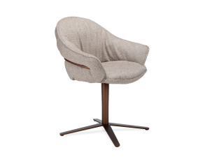 Тканевый поворотный стул с подлокотниками