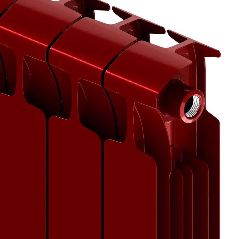 Радиатор секционный Rifar Monolit M50008RAL3011 500/100 8 секций боковое подключение биметалл бордо 82560812 STLM-2142481 - Вид №3